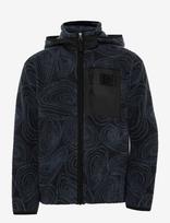 Didriksons - Joule Kids' Printed Full-Zip - Flisinė striukė - Juoda