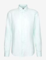 Seidensticker - Linen Shirt Regular - Lininiai marškiniai - Žalia