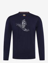 Icebreaker - Men Merino 200 Oasis Ls Crewe Skiingyeti - Sportiniai apatiniai drabužiai - Tamsiai mėlyna