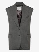 Dante6 - Dante6-Avenue Herringbone Waistcoat - Švarkas be rankovių - Pilka