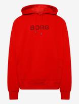Björn Borg - Borg Oversized Hoodie - Sportinis džemperis su gobtuvu - Raudona