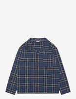 Björn Borg - Core Flannel Pyjama Shirt - Pyjamas Shirts - Tamsiai mėlyna