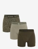 Björn Borg - Cotton Stretch Boxer 3P - Bokseriai - Marga / raštuota