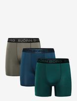 Björn Borg - Sports Microfiber Boxer 3P - Sportiniai apatiniai sluoksniai - Marga / raštuota
