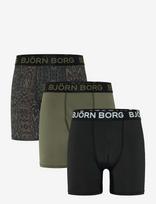 Björn Borg - Sports Microfiber Boxer 3P - Sportiniai apatiniai sluoksniai - Marga / raštuota