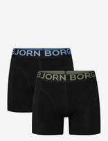 Björn Borg - Organic Cotton Stretch Boxer 2P - Bokseriai - Juoda