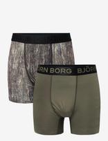 Björn Borg - Sports Microfiber Boxer 2P - Sportiniai bokser šortai - Marga / raštuota