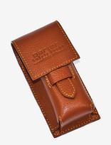 Parker - Parker Leather Pouch For Shaving Brushes- Saddle Brown - Skutimosi šepetėlis - Ruda