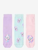 Lindex - 3-Pack Socks - Neslystančios kojinės - Rožinė