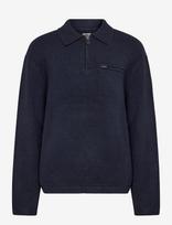 Levi's® - Boulder Collared Half Zip Navy - Megztinis su užtrauktuku - Tamsiai mėlyna