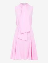 French Connection - Era Poplin Godet Bow Dress - Trumpa suknelė - Rožinė