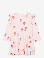 Geggamoja - Bamboo Flared Dress Strawberry - Suknelė ilgomis rankovėmis - Rožinė