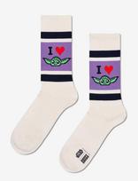 Happy Socks - Star Wars™ I Heart Grogu Sneaker Sock - Įprastos kojinės - Kreminė spalva