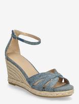 Lauren Ralph Lauren - Washed Denim-Nellie-Es-Wed - Espadrilės su kulniukais - Mėlyna
