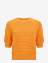 French Connection - Lily Mozart Short Slv Jumper - Megztinis - Oranžinė
