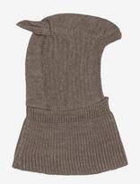 Huttelihut - Balaclava Ears Wool Knit - Balaklava - Pilka