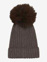 Huttelihut - Hat Knit Alpaca Pompom - Kepurė - Ruda