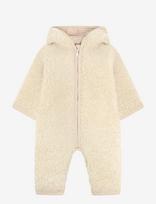 Huttelihut - Pram Suit Wool Teddy W. Lining - Flisinis kombinezonas - Kreminė spalva