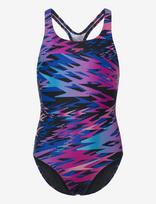 Speedo - Hyperboom Print Medalist Swimsuit - Maudymosi kostiumėlis - Marga / raštuota