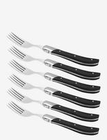 Laguiole By Hâws - Laguiole By Hâws Steak Fork Set 6 Pcs Black Wood - Kepsnio stalo įrankiai - Juoda