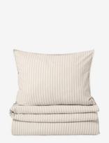 Garbo&Friends - Fitted Sheet Double, 180X200X30 Cm, Stripe Mauve - Patalynė - Kreminė spalva