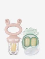 Haakaa - Haakaa Food Feeder + Mini Nibble Tray - Blush - Kūdikių maisto indelis - Rožinė