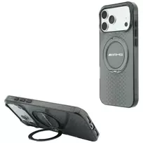 Mercedes AMG00127 AMG IML Double Layer Urban Line telefono dėklas su MagSafe ir žiedu-stovu, skirtas iPhone 18 Pro Max / 17 Pro Max, pilkas