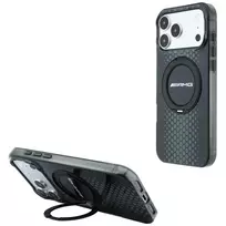 Mercedes AMG00126 AMG IML Double Layer Urban Line with Ring Stand MagSafe dėklas telefonui iPhone 18 Pro / 17 Pro, juodas