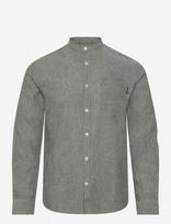 Lindbergh - Cotton/Linen Shirt L/S - Lininiai marškiniai - Chaki spalva
