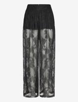 Bardot - Hildie Wide Leg Lace Pant - Plačios kelnės - Juoda