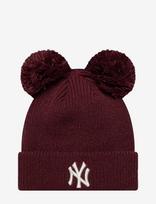 New Era - Wmns Double Pom Beanie Neyyan - Kepurė - Burgundiška splava