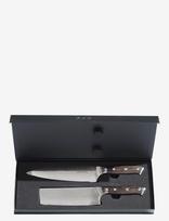 Damascus By Hâws - Chef Knife 32 Cm + Vegetable Knife 30 Cm Wengé - Peilių rinkinys - Ruda