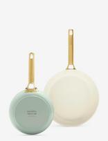 Greenpan - Greenpan Padova Reserve 2-Piece Frypan Set 20Cm + 26Cm Pastel Green - Keptuvė - Žalia