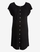Cache Coeur - Maternity And Nursing Nightdress Louna - Naktiniai marškiniai - Juoda