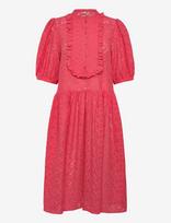 Stella Nova - Cotton Lace Dress - Iki kelių ir midi suknelės - Raudona