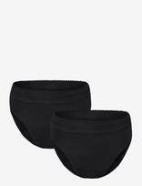Schiesser - Rio Period Panties, 2-Pack, Lace, Black/Dark Blue - Schiesser Care - Kelnaitės - Juoda