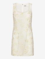 ROTATE - Beaded Mini Dress - Trumpa suknelė - Balta