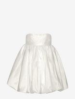 ROTATE - Satin Mini Bubble Dress - Trumpa suknelė - Balta