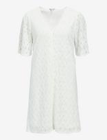 Object - Objlaila 2/4 Re V-Neck Dress Noos - Trumpa suknelė - Balta