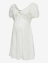 Vero Moda Maternity - Vmmjutty Ss Short Dress Wvn - Trumpa suknelė - Balta