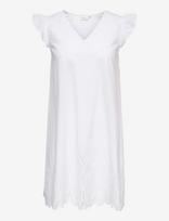 ONLY Carmakoma - Cartulum Emb S/S Dress Wvn - Trumpa suknelė - Balta