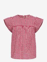 Kids Only - Kmgfina Cerise Ss Top Aop Wvn - Palaidinės ir tunikos - Raudona