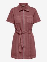 ONLY - Onlsilla S/S Zip Belt Short Dress Pnt - Trumpa suknelė - Rožinė