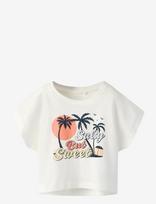 Name It - Nkfvilma Capsl Crop Top F1 Noos - Marškinėliai trumpomis rankovėmis - Kreminė spalva