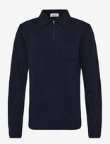 Casual Friday - Cffelipo Lambswool Polo Knit - Polo marškinėliai ilgomis rankovėmis - Tamsiai mėlyna