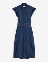 Tommy Hilfiger - Volant F&F Midi Dress Leny Ss - Iki kelių ir midi suknelės - Mėlyna