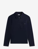 Tommy Hilfiger - Essential Terry Pocket 1/4 Zip - Megztinis su užtrauktuku - Tamsiai mėlyna