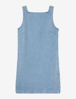 Calvin Klein Jeans - V- Neck Denim Shift Dress Ck Aqu - Trumpa suknelė - Mėlyna
