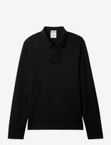 Calvin Klein - Ls Slim Supima Logo Patch Polo - Marškinėliai ilgomis rankovėmis - Juoda