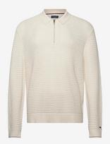 Tommy Hilfiger - Dc Knitted Zip Polo - Polo marškinėliai ilgomis rankovėmis - Kreminė spalva